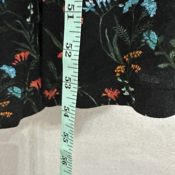 Lane Bryant Black Floral Maxi Dress Size 14 3/4 Sleeve Pockets Stretch NWT - Picture 15 of 16